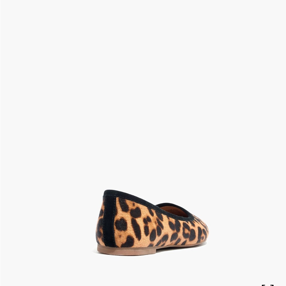 Madewell The Reid Ballet Flat in Leopard Calf Hair Black Brown Tan Cheetah 7.5 - Picture 13 of 14